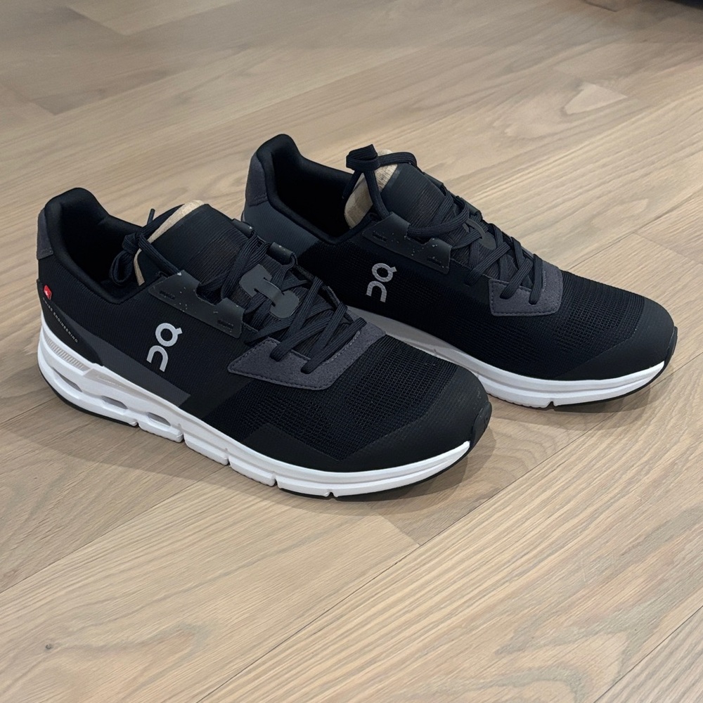 On Brand New Running Men's Black and White Sneakers